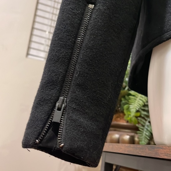 Kate Spade Zip Coat Jacket Wool Fur Neck Small - Picture 7 of 9